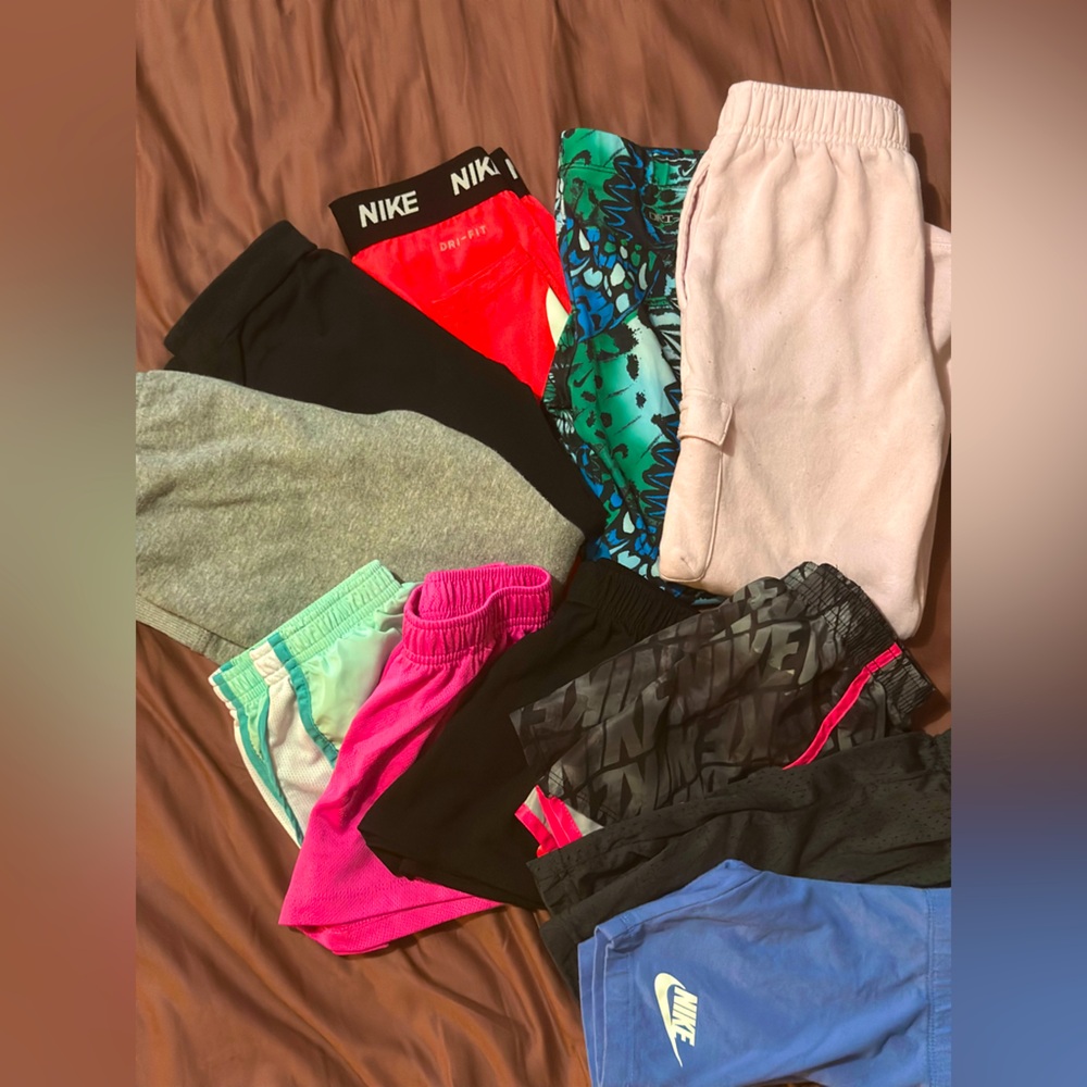 Nike Vibrant Athletic Shorts and Pants Bundle
All UIGC Size 6-6X 
14 Pair